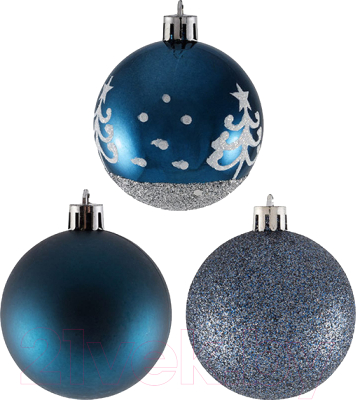 Изображение товара Набор шаров новогодних Волшебная страна Праздничный вечер / 007668 (6шт)