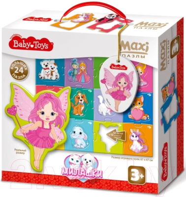 Развивающая игра Baby Toys Maxi. Милашки / 02509 (24эл)