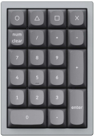 

Цифровая клавиатура Keychron, QMK Q0 RGB подсв. Gateron G Pro Brown Switch Hot Swap Grey/Q0D3