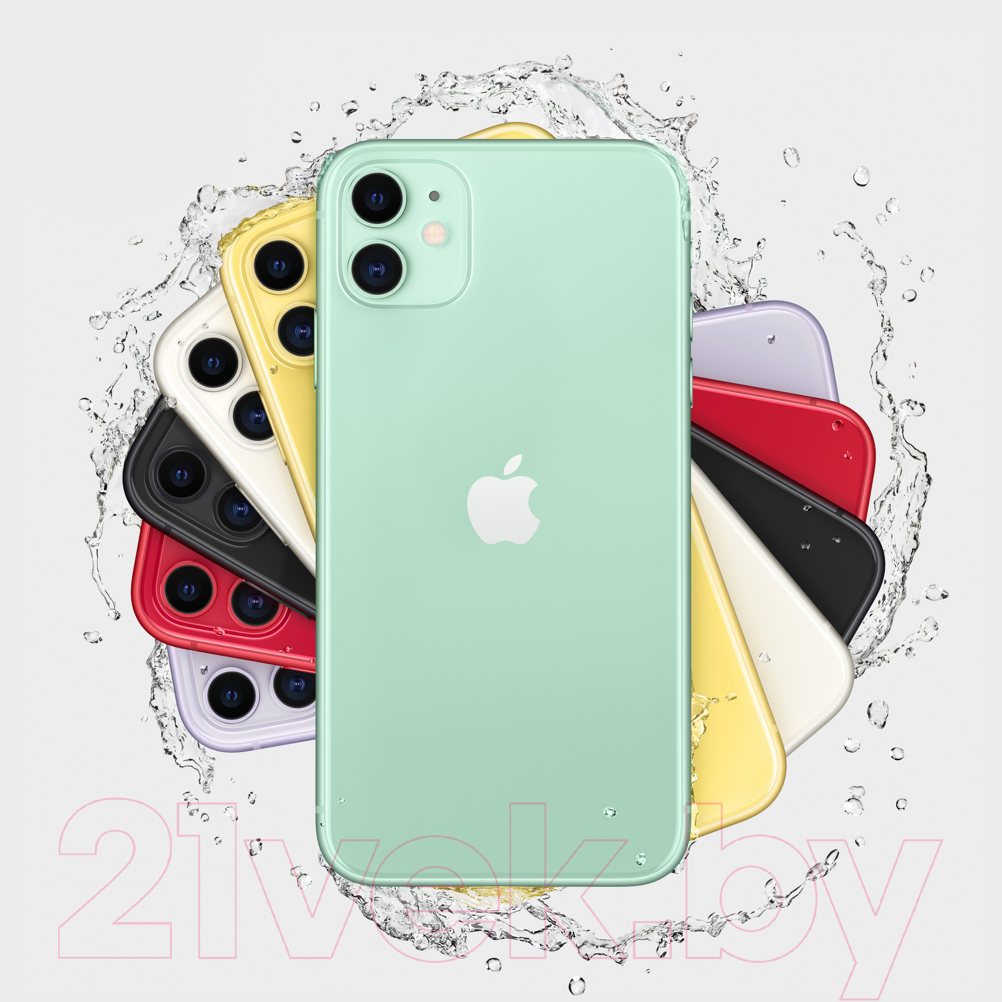 Смартфон Apple iPhone 11 64GB A2221 / 2BMWLY2 восстановленный Breezy Грейд B