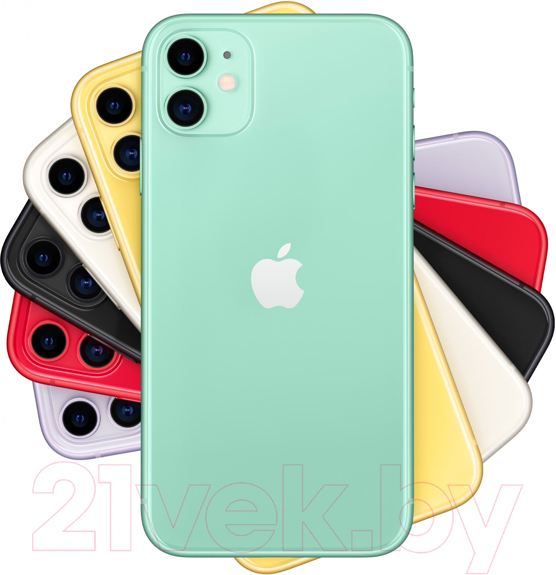 Смартфон Apple iPhone 11 64GB A2221 / 2BMWLY2 восстановленный Breezy Грейд B