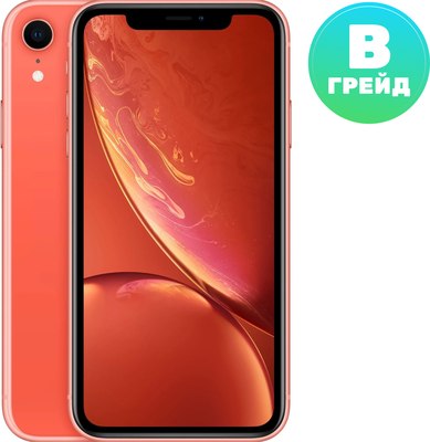 Смартфон восстановленный Apple iPhone XR 64GB Грейд B (коралловый) - 