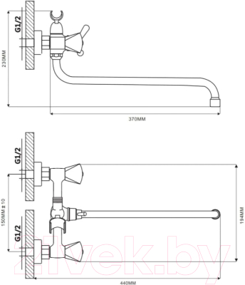 Изображение товара Смеситель Ekko E2612-3