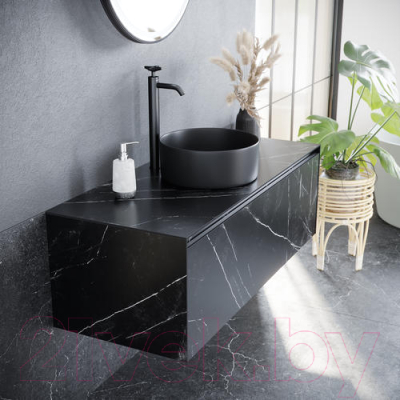 Тумба под умывальник Sancos Stone / ST120NM (керамогранит Nero Marquina)