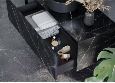 Тумба под умывальник Sancos Stone / ST120NM (керамогранит Nero Marquina)