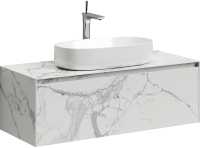 Тумба под умывальник Sancos Stone / ST120SV (керамогранит Statuario White) - 