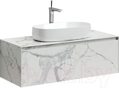 Тумба под умывальник Sancos Stone / ST120SV (керамогранит Statuario White)