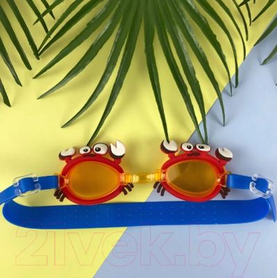 Очки для плавания Elous YG-1100 (оранжевый/синий)