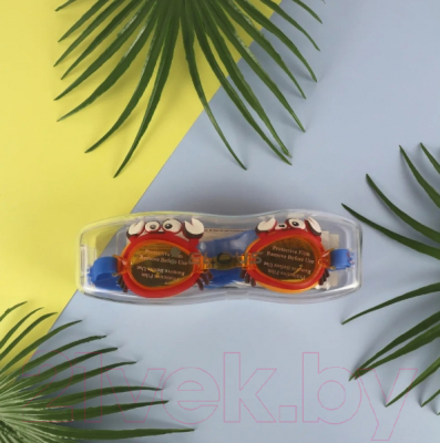 Очки для плавания Elous YG-1100 (оранжевый/синий)