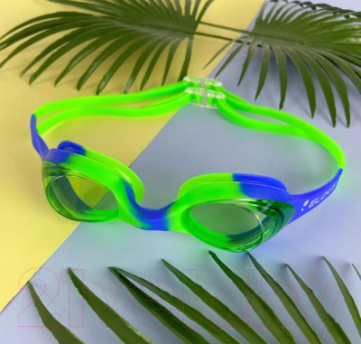Очки для плавания Elous YG-1300 (зеленый/синий)