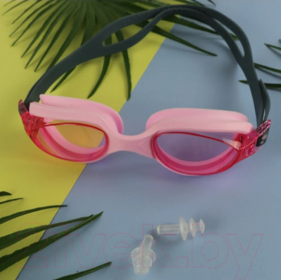 Очки для плавания Elous YG-2700 (розовый/серый)