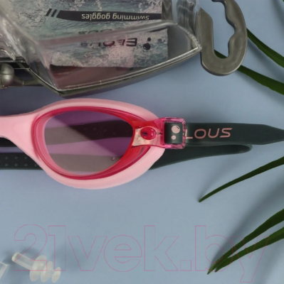 Очки для плавания Elous YG-2700 (розовый/серый)