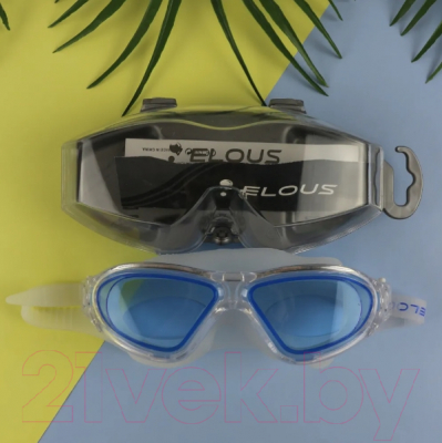 Очки для плавания Elous YG-5500 (белый/синий)