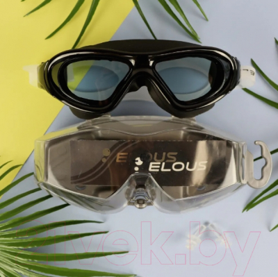 Очки для плавания Elous YG-5500 (черный/белый)
