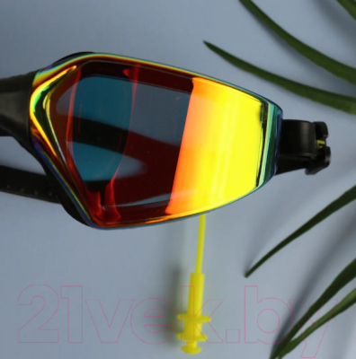 Очки для плавания Elous YMC-3700 (черный/желтый)
