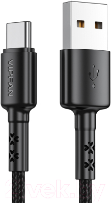 Кабель Vipfan X02 USB-Type-C (1.8м, черный)