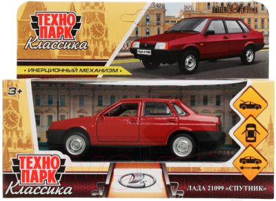 Автомобиль игрушечный Технопарк Lada-21099 Спутник / 21099-12-RD (красный)