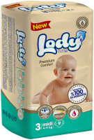 

Подгузники детские Lody, Baby Midi 4-9кг Standart