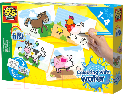 Набор для творчества SES Creative My First Мои первые раскраски водой Животные на ферме / 14455