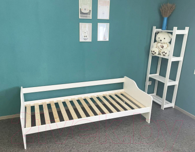 Кровать-тахта детская EcoWood Бонни 80x160 с ящиками / ECO.001.00004.80-160.W