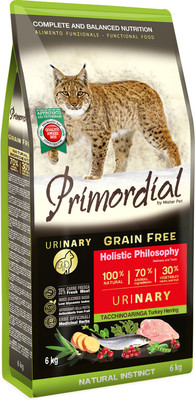 Сухой корм для кошек Primordial Cat Urinary Turkey & Herring / MGSP1406 (6кг) - 