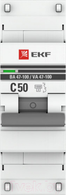 Выключатель автоматический EKF PROxima ВА 47-100 1P 50А (C) 10kA / mcb47100-1-50C-pro