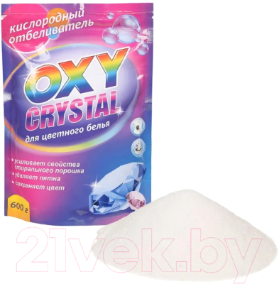 Пятновыводитель GreenFIELD Белизна Oxy Crystal для цветного белья (600г)