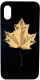 Чехол-накладка Case Wood для iPhone X (черный/клен) - 