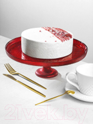 Блюдо для торта Elan Gallery Гранатовое сечение / 120797