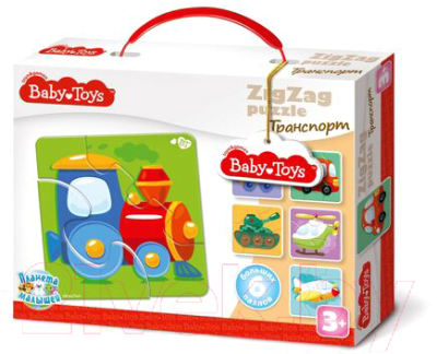 Развивающий игровой набор Baby Toys Тройной зигзаг. Транспорт / 02502