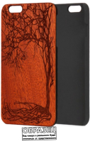 Чехол-накладка Case Wood для iPhone X (сапеле/зима) - 