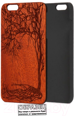 Чехол-накладка Case Wood для iPhone X (сапеле/зима)