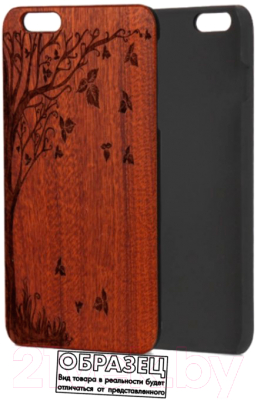 Чехол-накладка Case Wood для iPhone X (сапеле/осень)