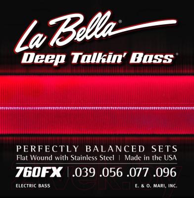 Струны для бас-гитары La Bella 760FX