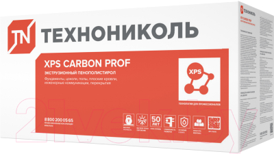 Изображение товара Экструдированный пенополистирол Технониколь XPS Carbon Prof Slope-2.1% 600x1200x10/35 Элемент A (упаковка)