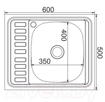 Мойка кухонная Mixline L 538192 (с сифоном)