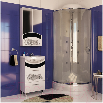 Шкаф с зеркалом для ванной Mixline Радуга 46 528042