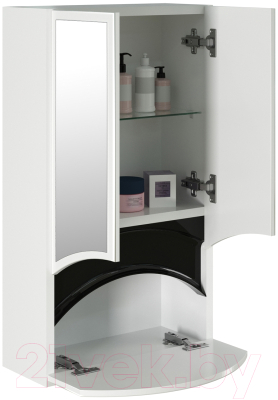 Шкаф с зеркалом для ванной Mixline Радуга 46 522476 (черный)