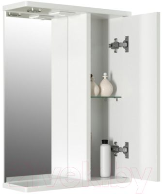 Шкаф с зеркалом для ванной Mixline Этьен 50 R 542403 (с подсветкой)