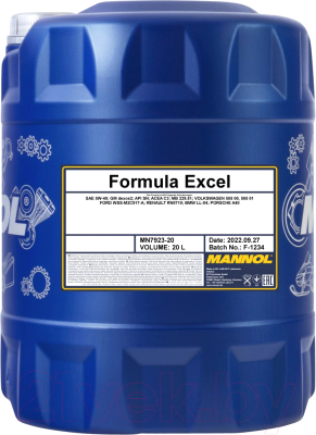 Моторное масло Mannol Formula Excel 5W40 SN / MN7923-20 (20л)