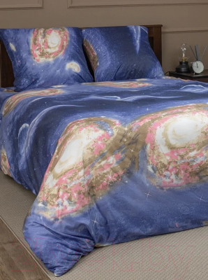 Комплект постельного белья Amore Mio Мако-сатин Space Микрофибра 1.5 / 92925 (синий)