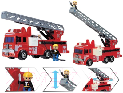 Автомобиль игрушечный Daesung Пожарная машина со шлангом и фигуркой / 40377