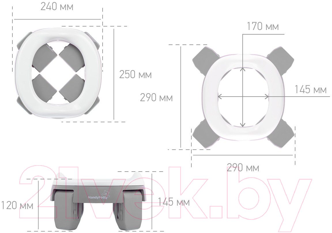 Дорожный горшок Roxy-Kids HandyPotty / HP-255G