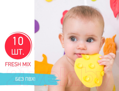 Комплект ковриков для купания Roxy-Kids Fresh Mix / RBM-10-FM (10шт)