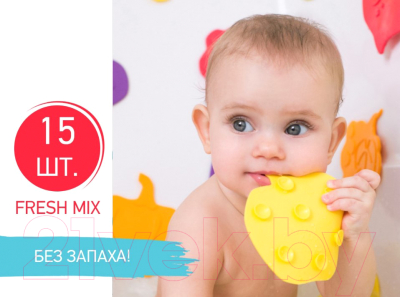Комплект ковриков для купания Roxy-Kids Fresh Mix / RBM-15-FM (15шт)