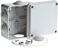 

Коробка распределительная, ОП 100x100x50мм 6 вводов IP54 / 67050