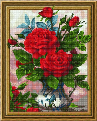 Набор алмазной вышивки Picasso Красные розы в вазе (5PD4050018)