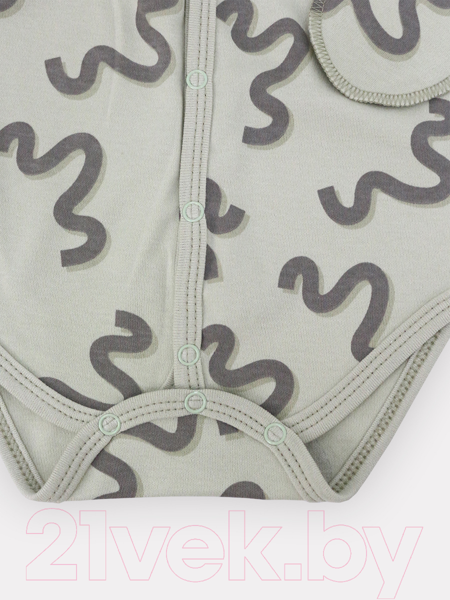 Боди для малышей Rant Hugs And Kisses / HK_PG67-56 (Pattern Green, р.56) — фото 3