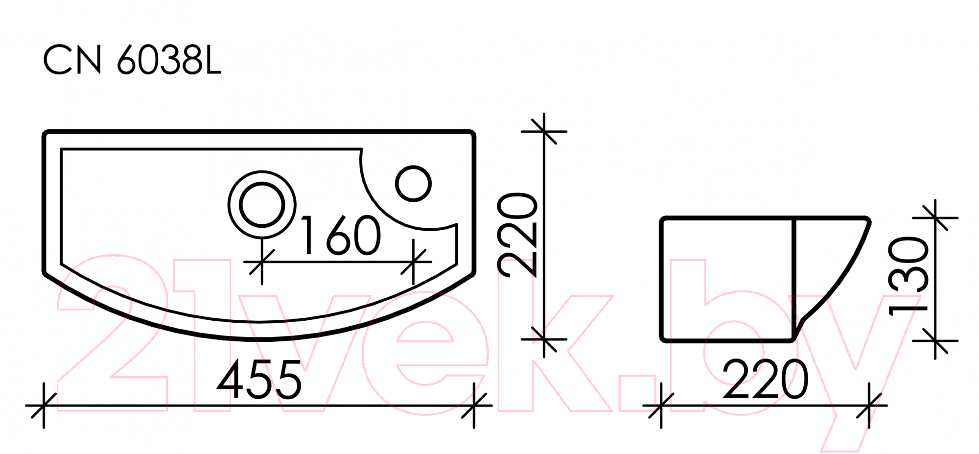 Умывальник Ceramica Nova Element CN6038L