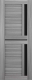 Дверь межкомнатная Bafa Техно 9 60x200 (дуб пепельный/черный лакобель) - 